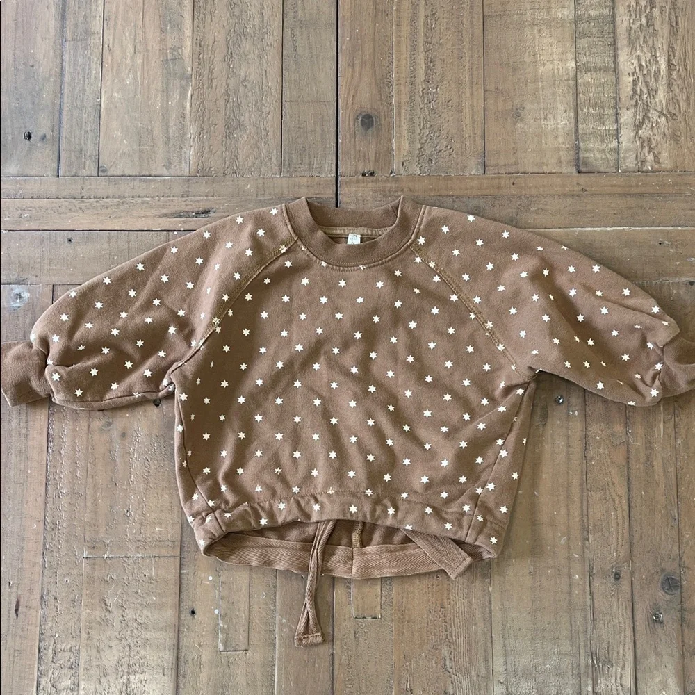 Rylee + cru star slouchy pullover sweatshirt 6-12 months